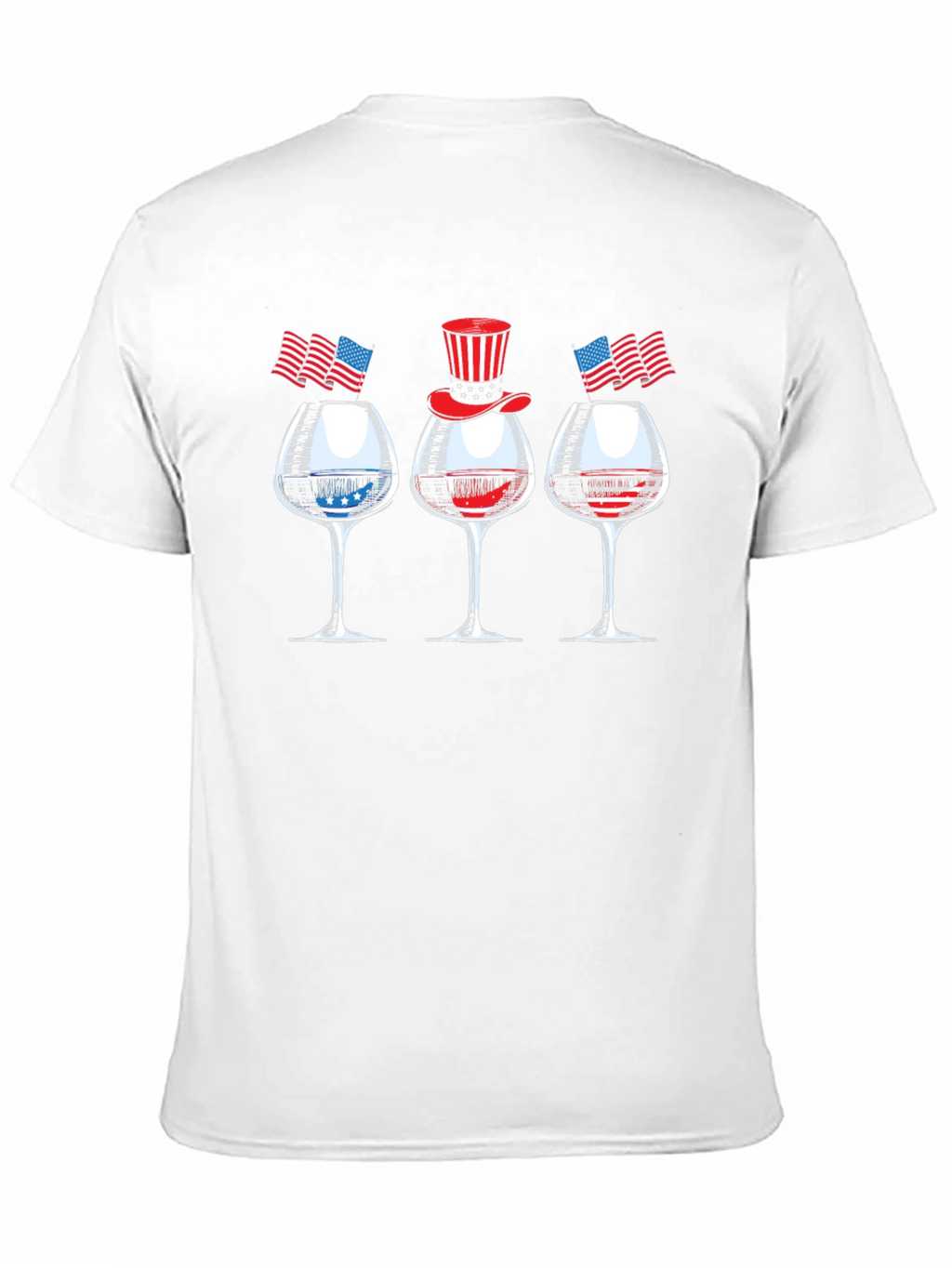 Patriotic Wine Glasses Mens T-Shirt