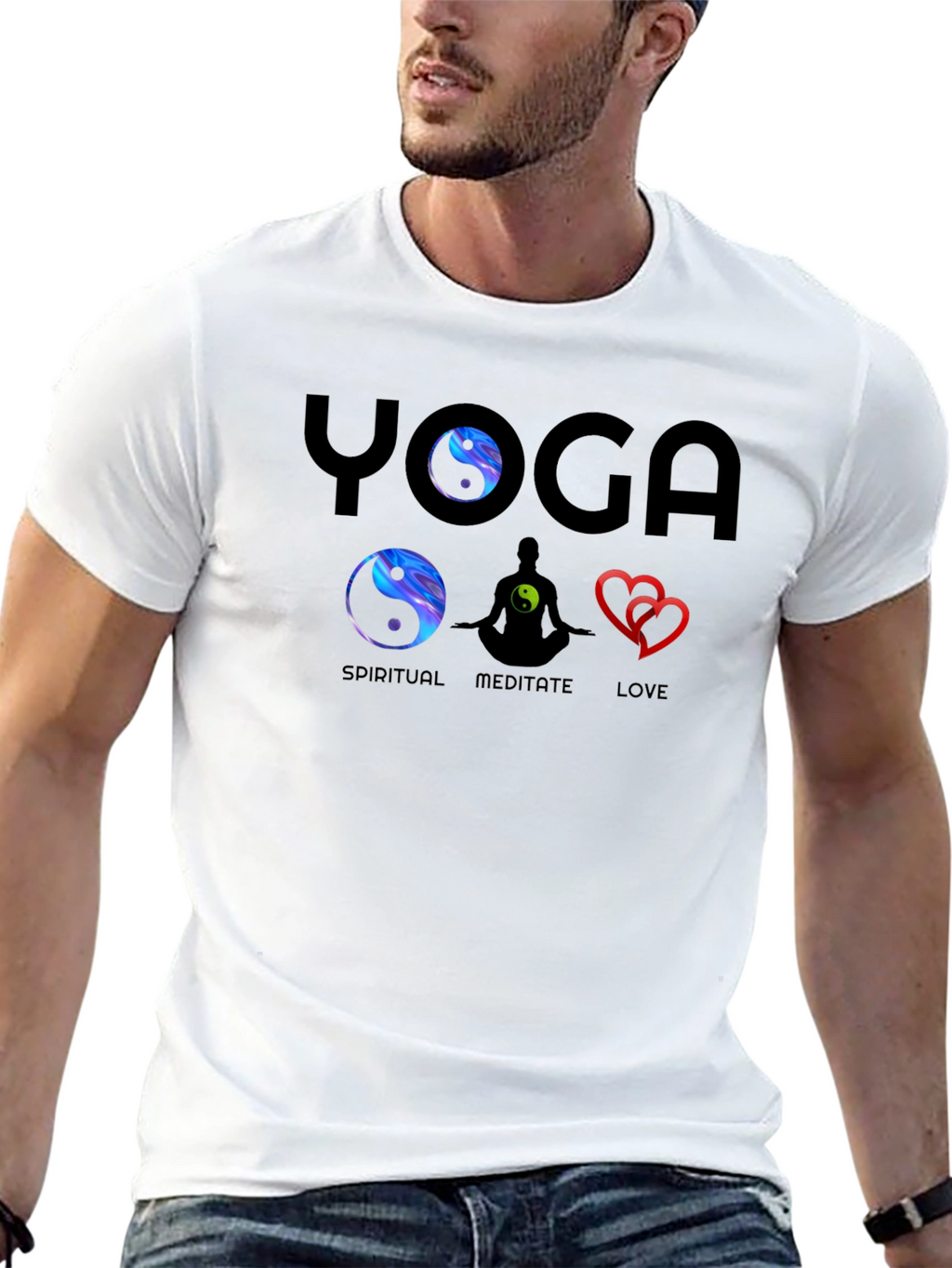 Yoga Spiritual Meditate Love Graphic Tee