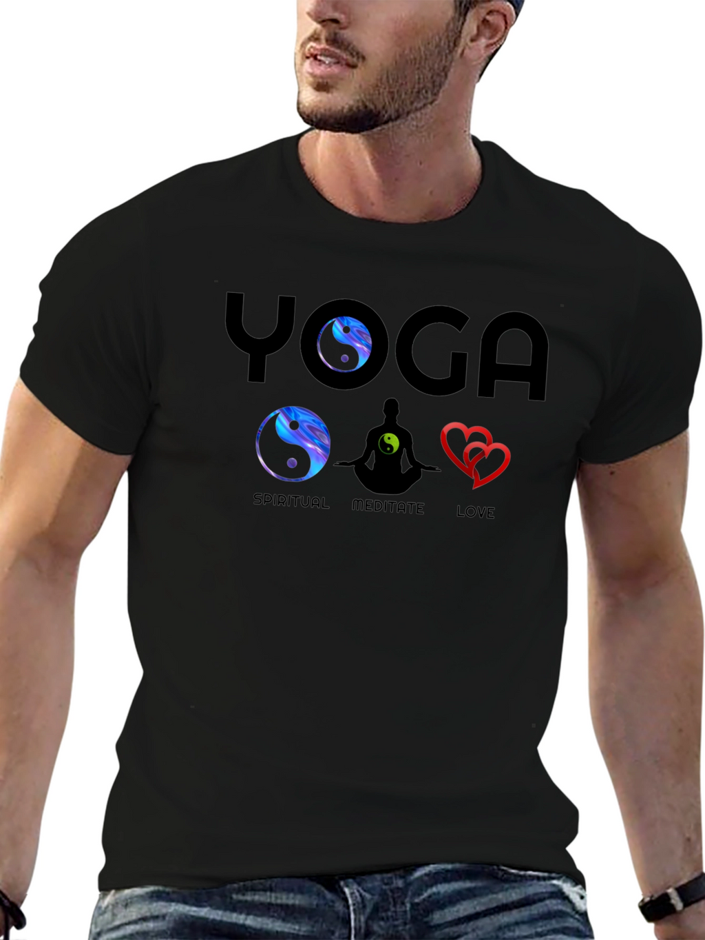 Yoga Spiritual Meditate Love Graphic Tee