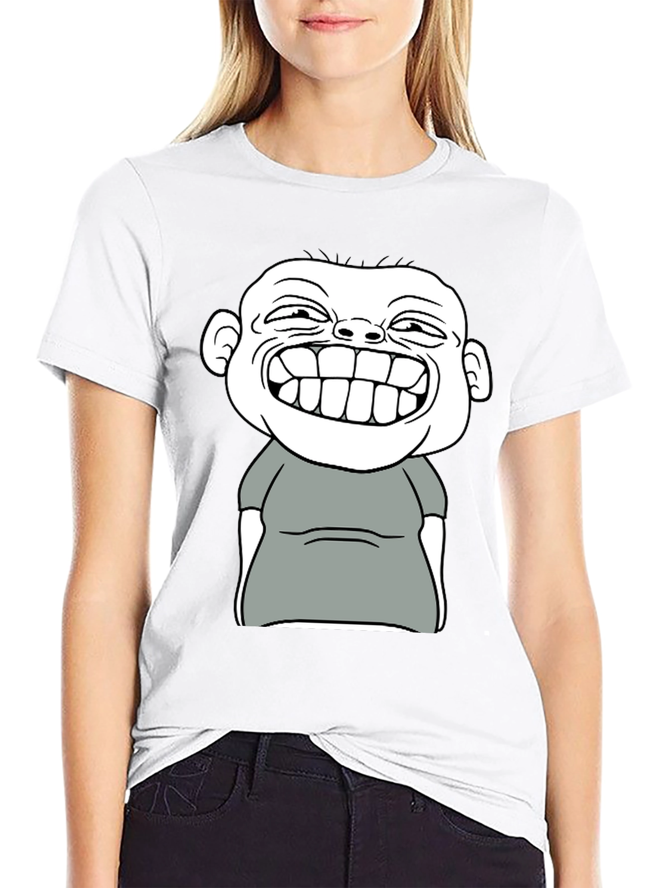 Funny Cartoon Graphic T-Shirt - Black Cotton Tee
