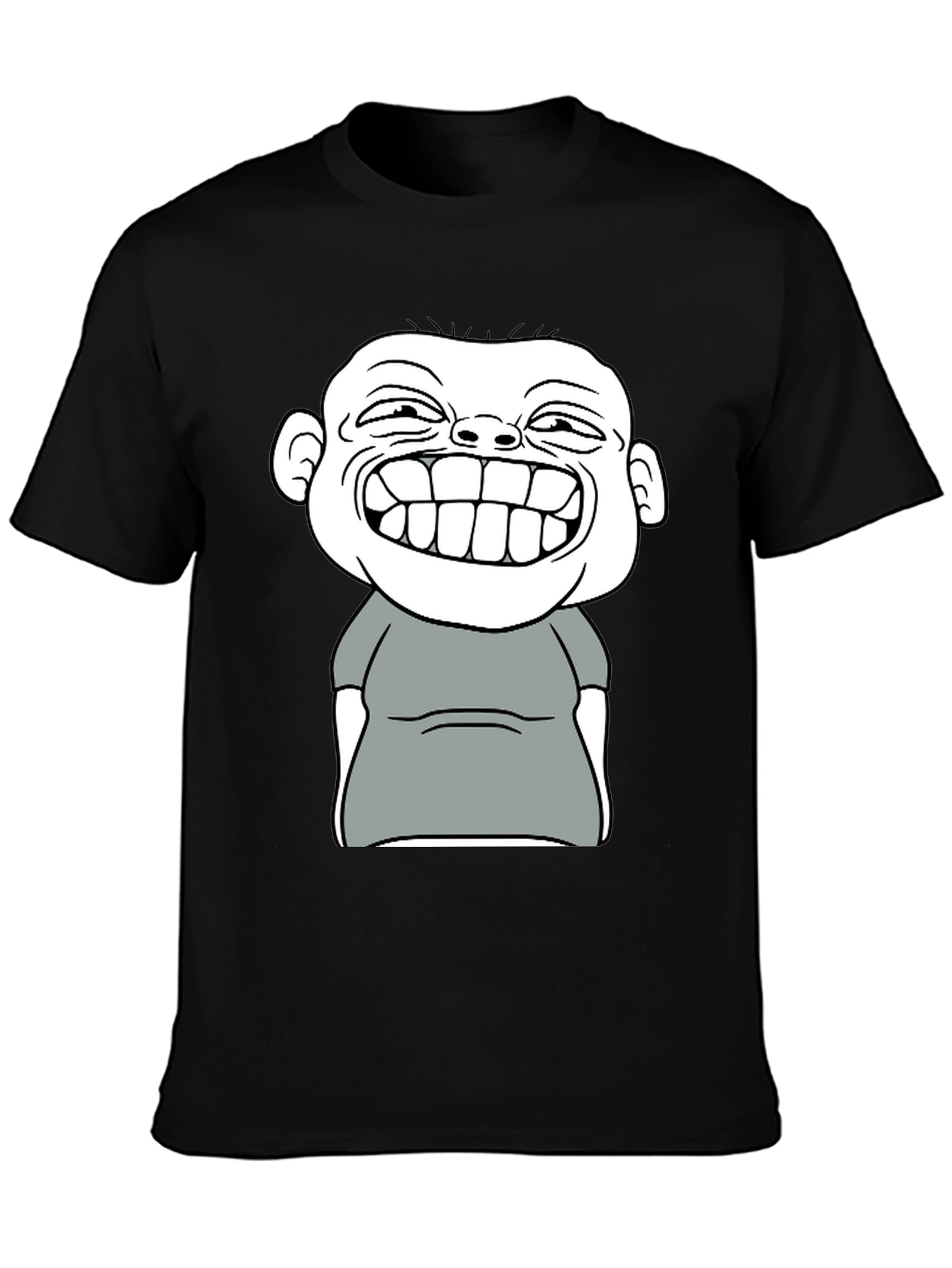 Funny Cartoon Graphic T-Shirt - Black Cotton Tee