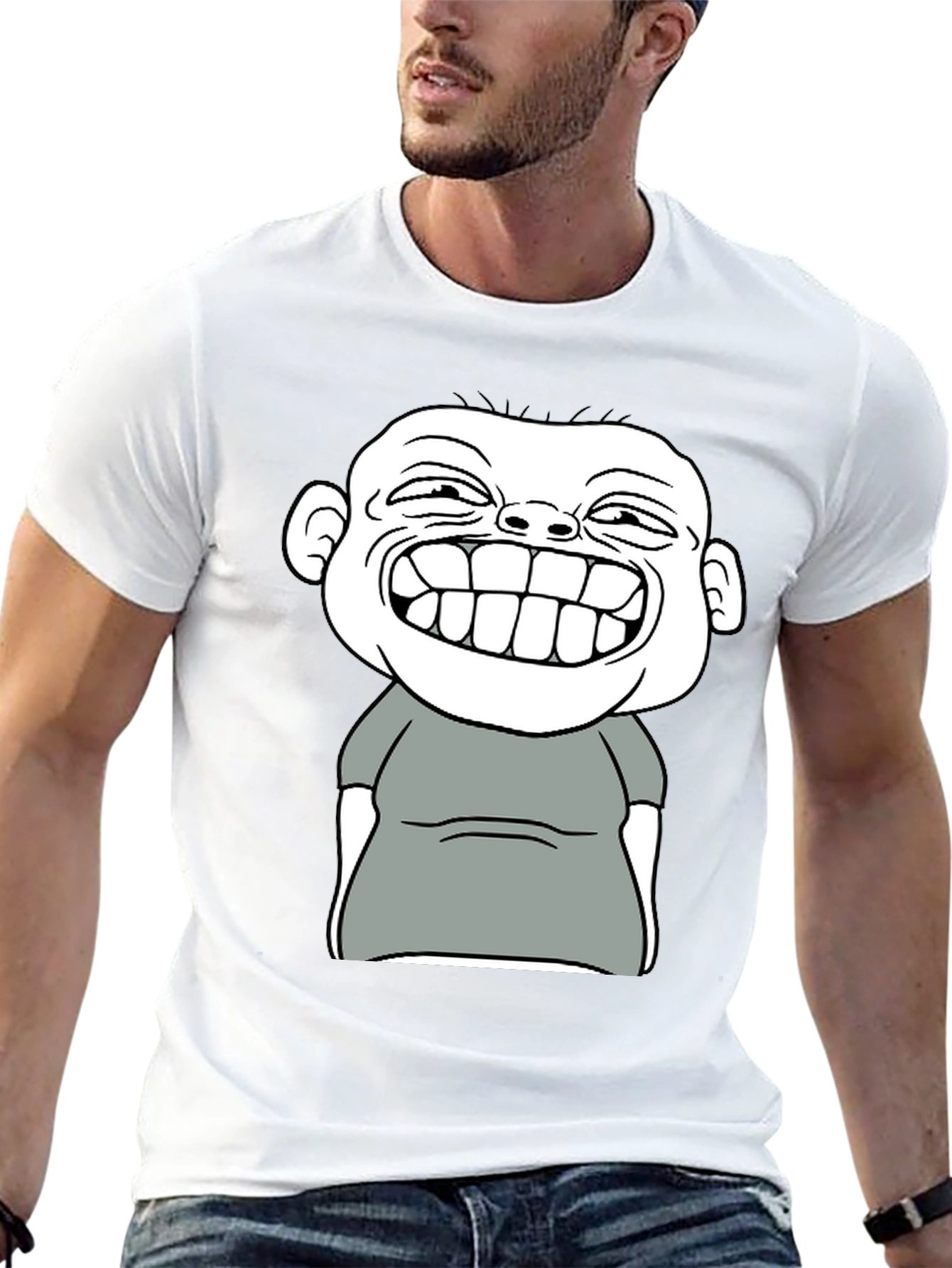 Funny Cartoon Graphic T-Shirt - Black Cotton Tee