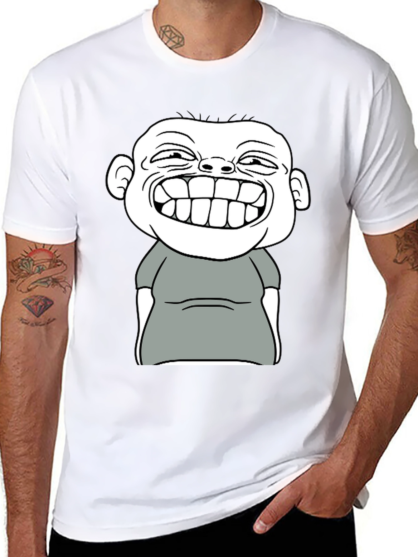 Funny Cartoon Graphic T-Shirt - Black Cotton Tee