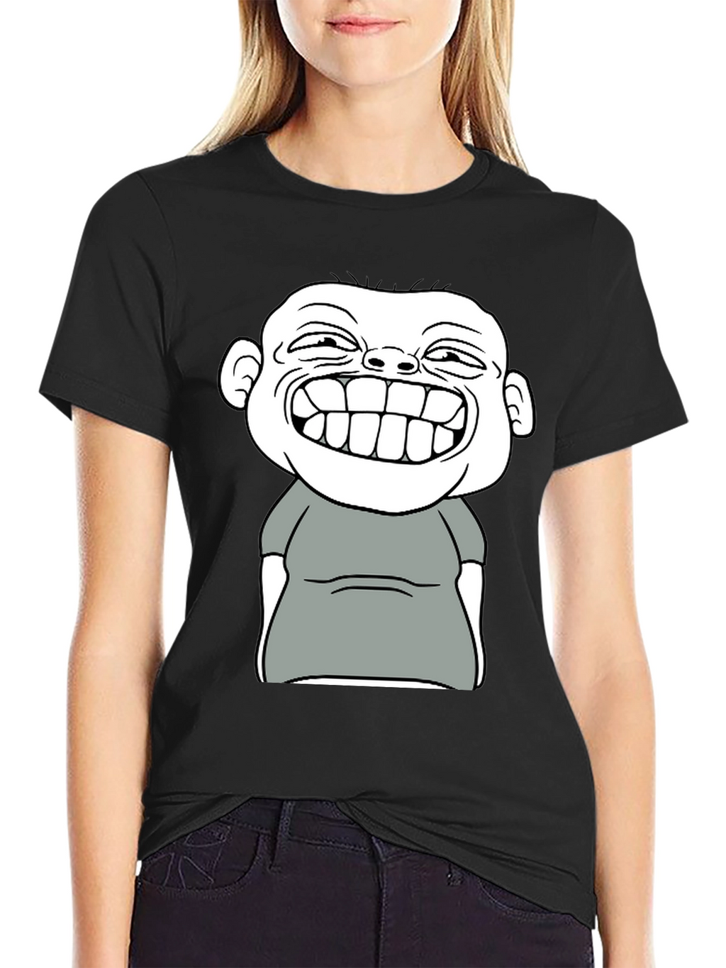 Funny Cartoon Graphic T-Shirt - Black Cotton Tee