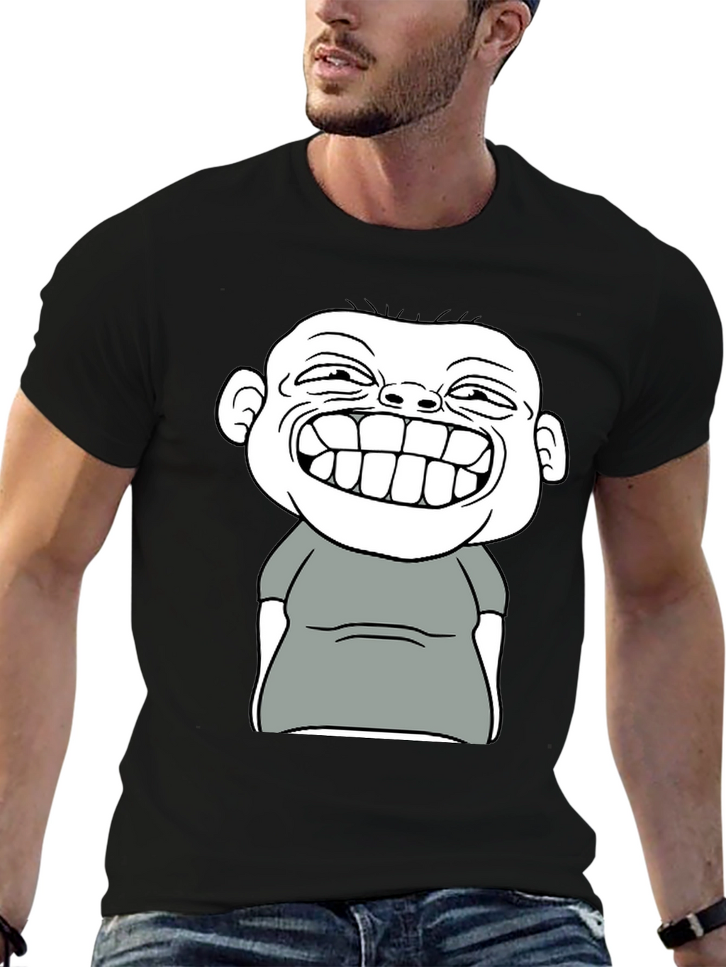 Funny Cartoon Graphic T-Shirt - Black Cotton Tee