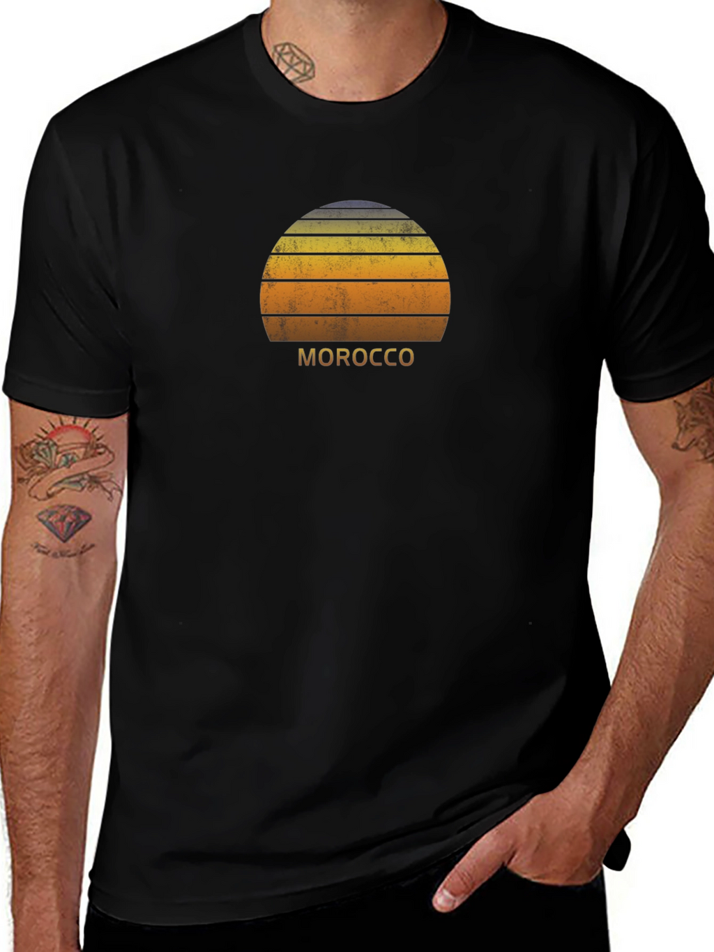 Morocco Sunset T-Shirt - Retro Graphic Tee