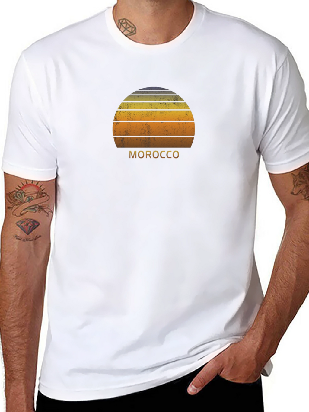 Morocco Sunset T-Shirt - Retro Graphic Tee