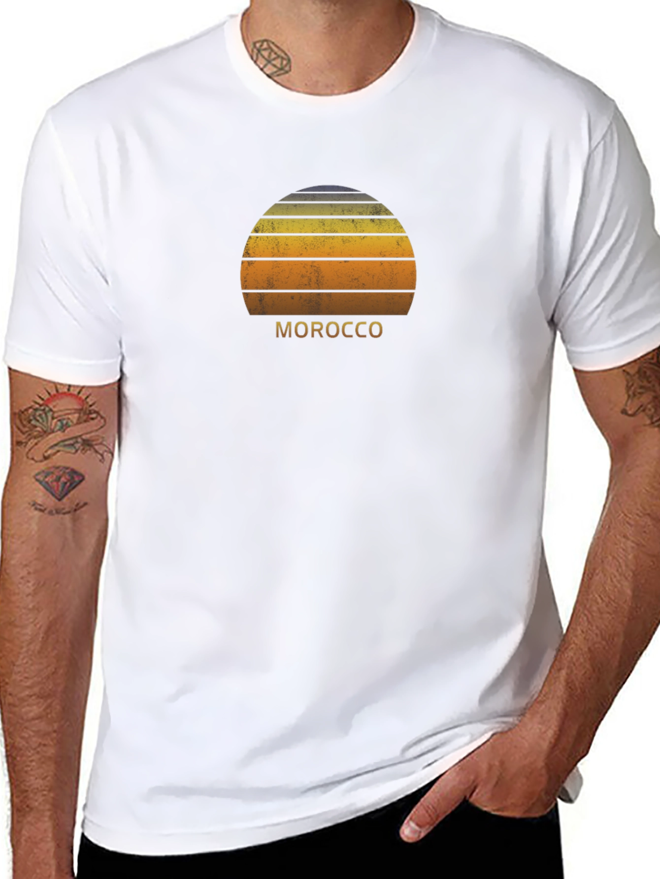 Morocco Sunset T-Shirt - Retro Graphic Tee