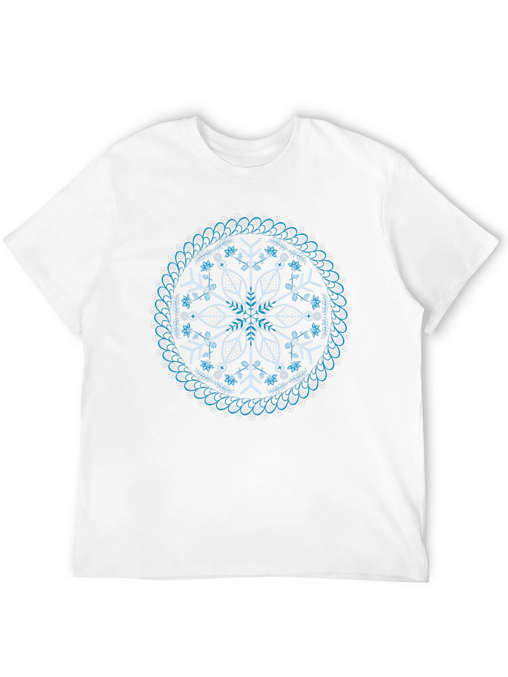 Black Snowflake Mandala Graphic Tee