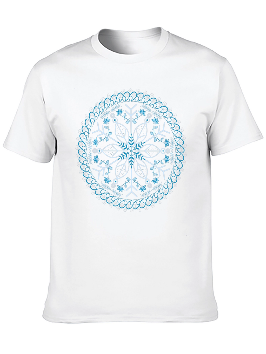 Black Snowflake Mandala Graphic Tee