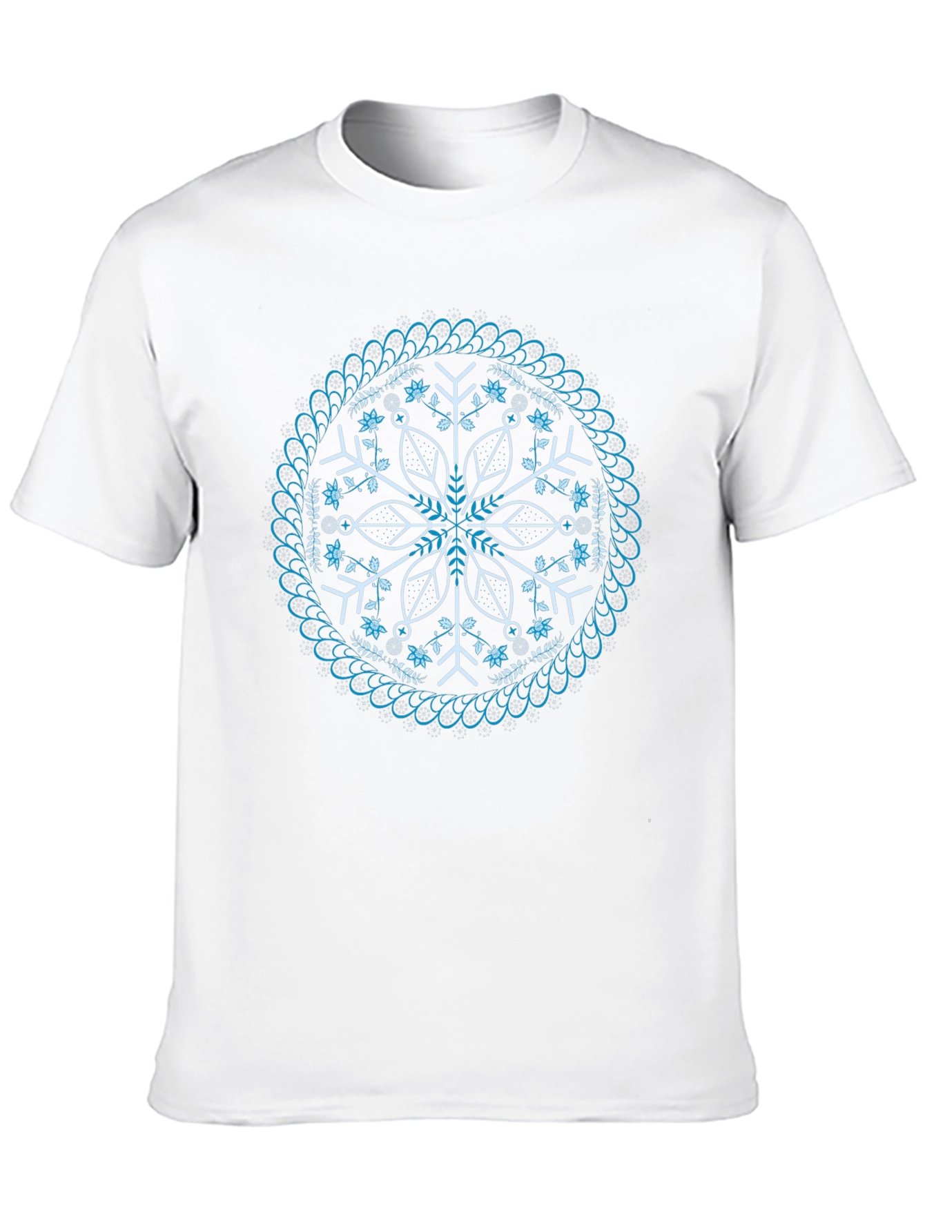 Black Snowflake Mandala Graphic Tee