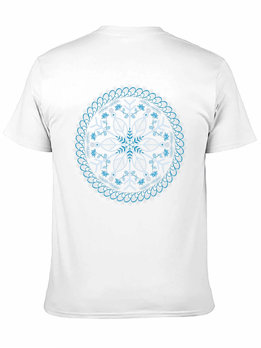 Black Snowflake Mandala Graphic Tee