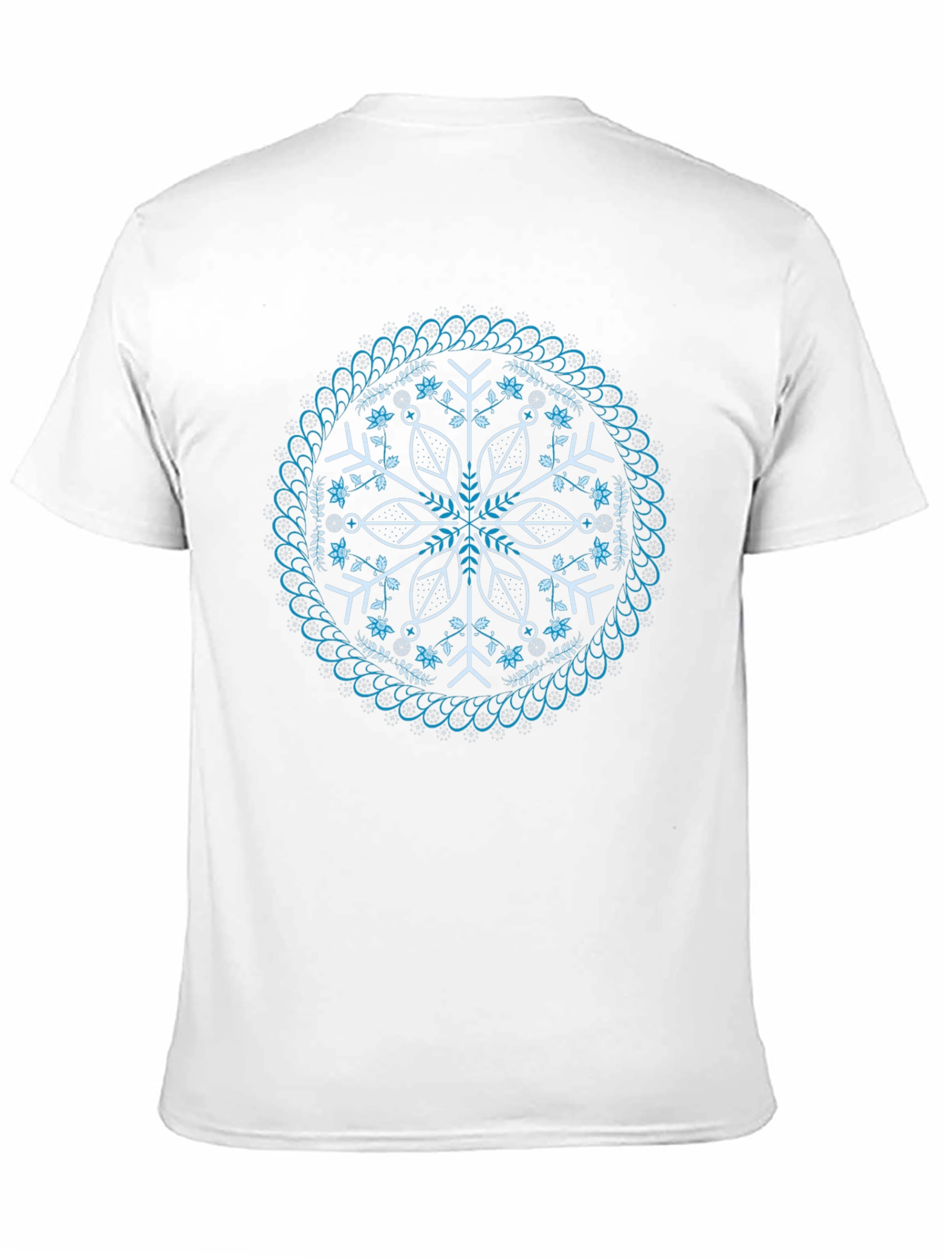 Black Snowflake Mandala Graphic Tee