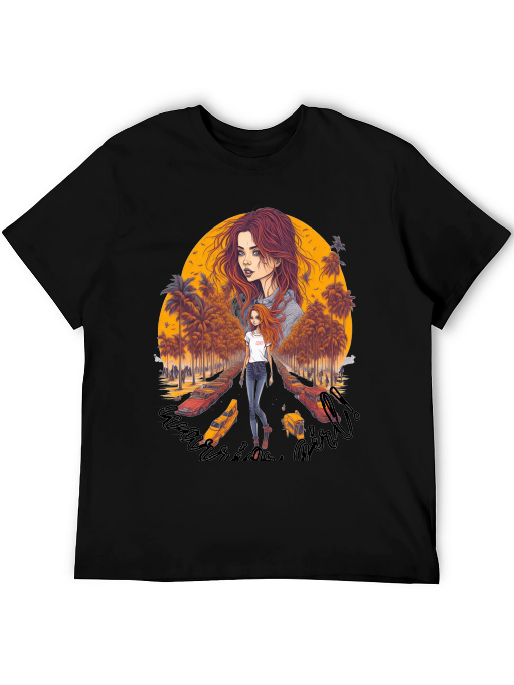 Riverside Girl Graphic Tee - Trendy Comfort