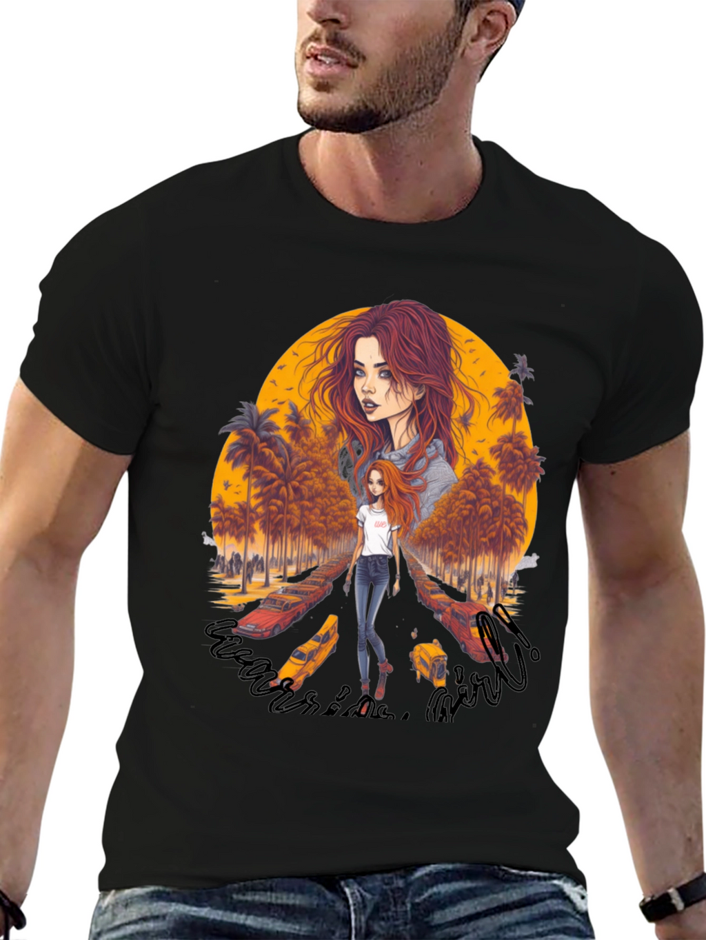 Riverside Girl Graphic Tee - Trendy Comfort