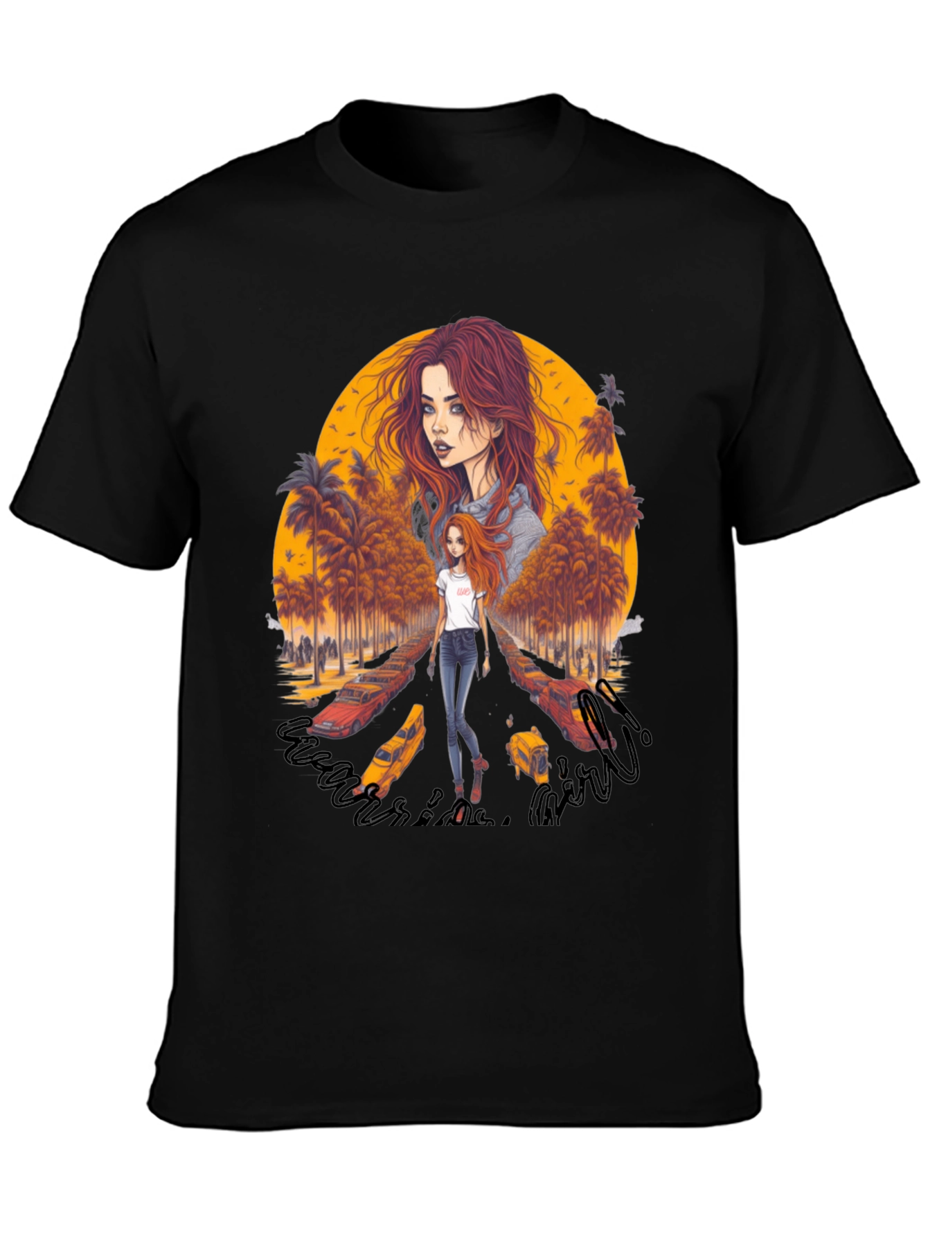 Riverside Girl Graphic Tee - Trendy Comfort