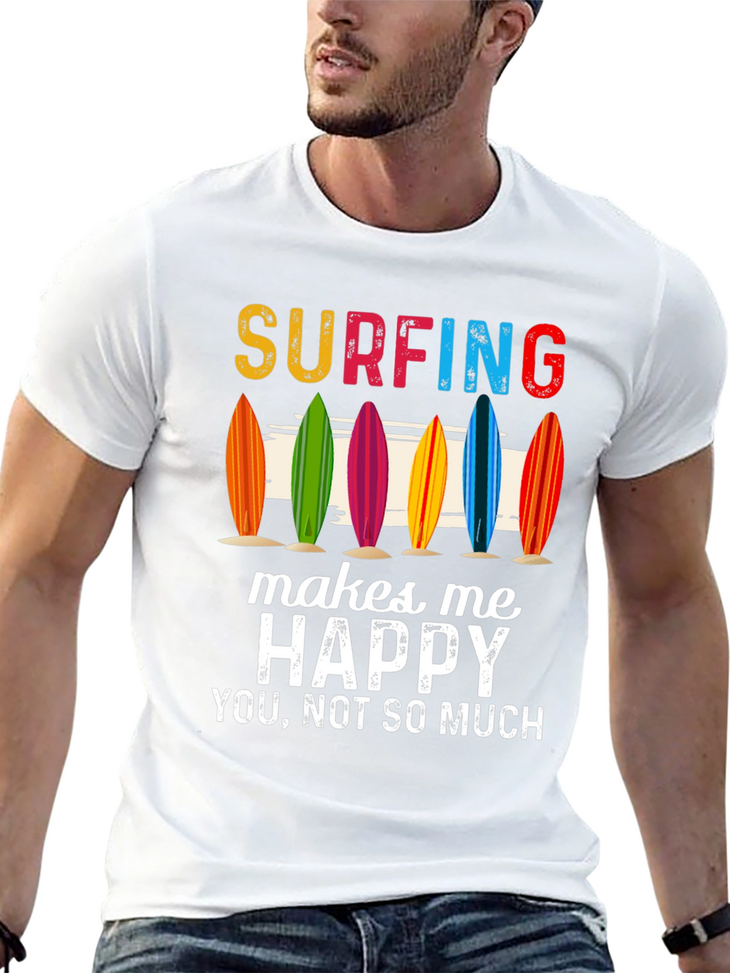 Surfing Makes Me Happy T-Shirt