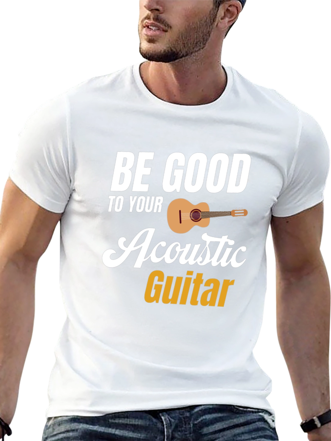 Be Good To Your Acoustic Guitar Black T-Shirt