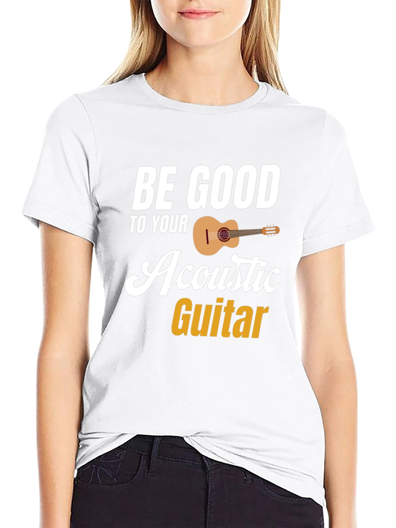 Be Good To Your Acoustic Guitar Black T-Shirt