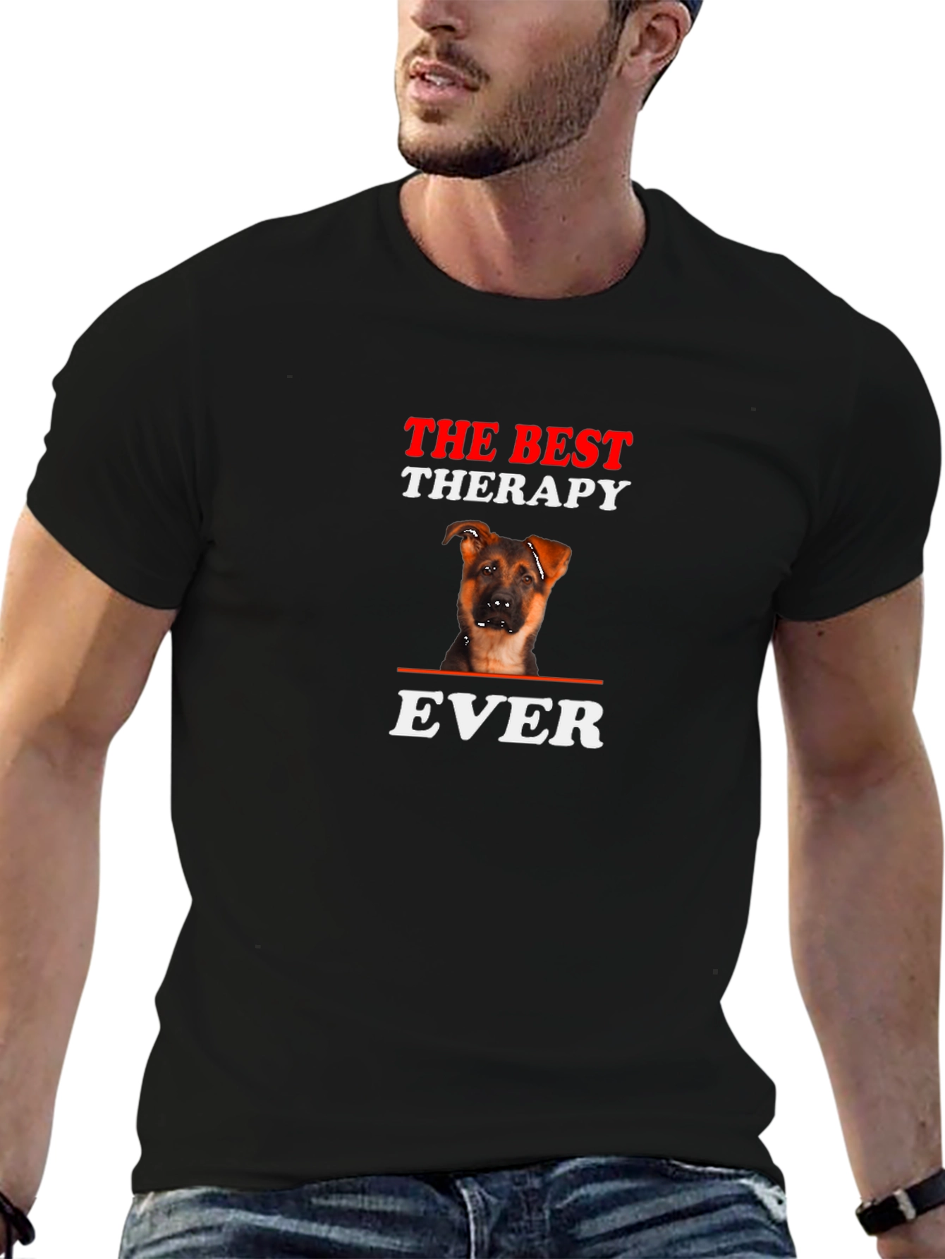 Best Therapy Dog T-Shirt - German Shepherd Puppy