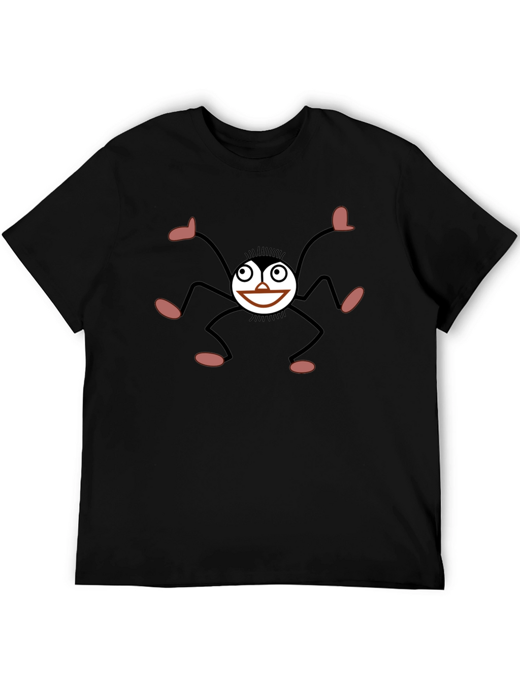 Smiling Spider Graphic Black T-Shirt
