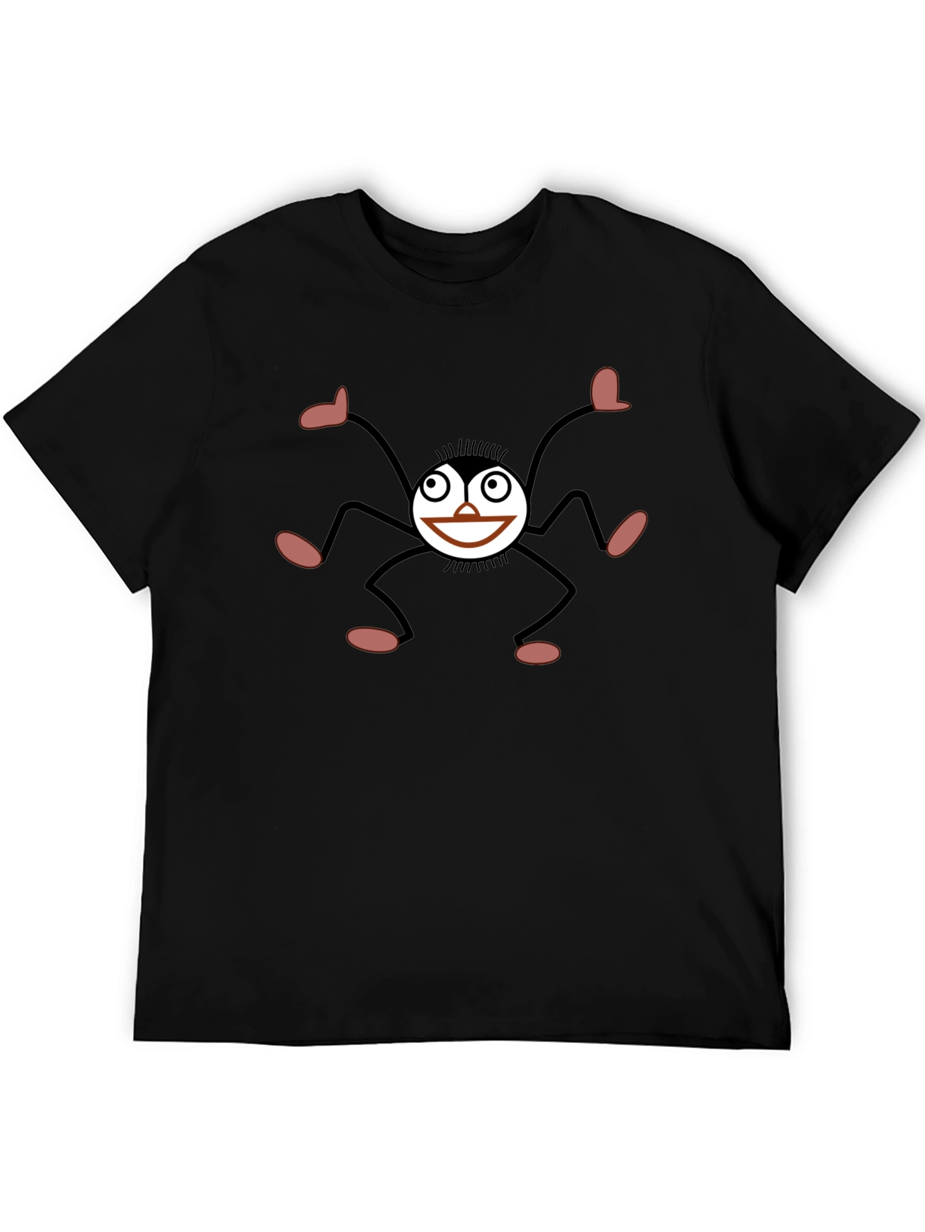 Smiling Spider Graphic Black T-Shirt