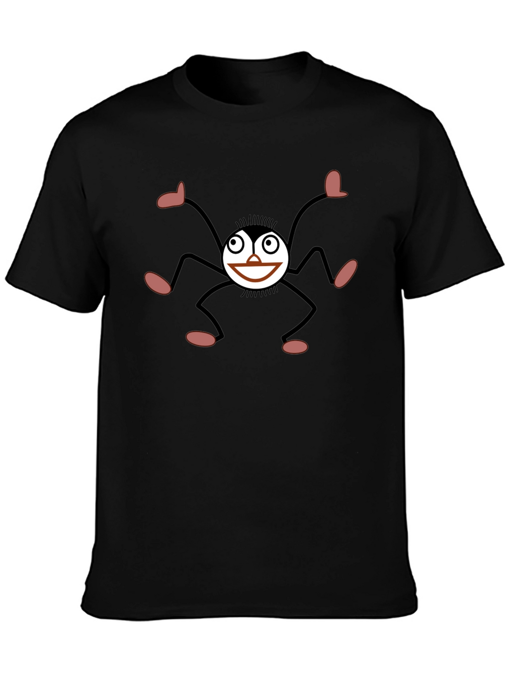 Smiling Spider Graphic Black T-Shirt