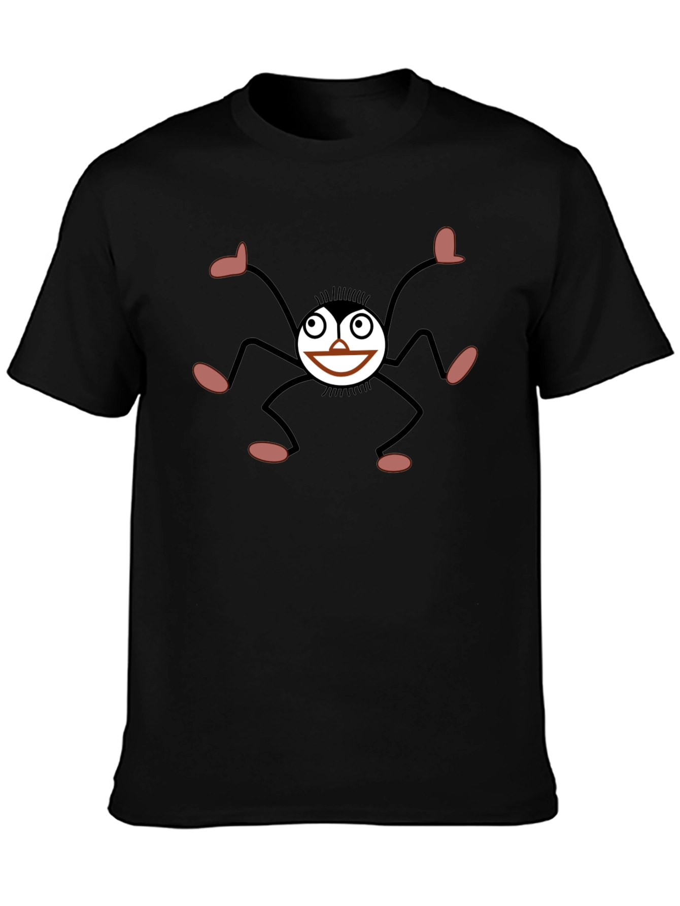 Smiling Spider Graphic Black T-Shirt