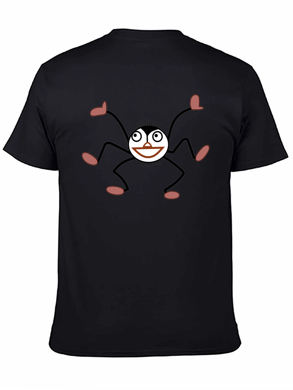 Smiling Spider Graphic Black T-Shirt