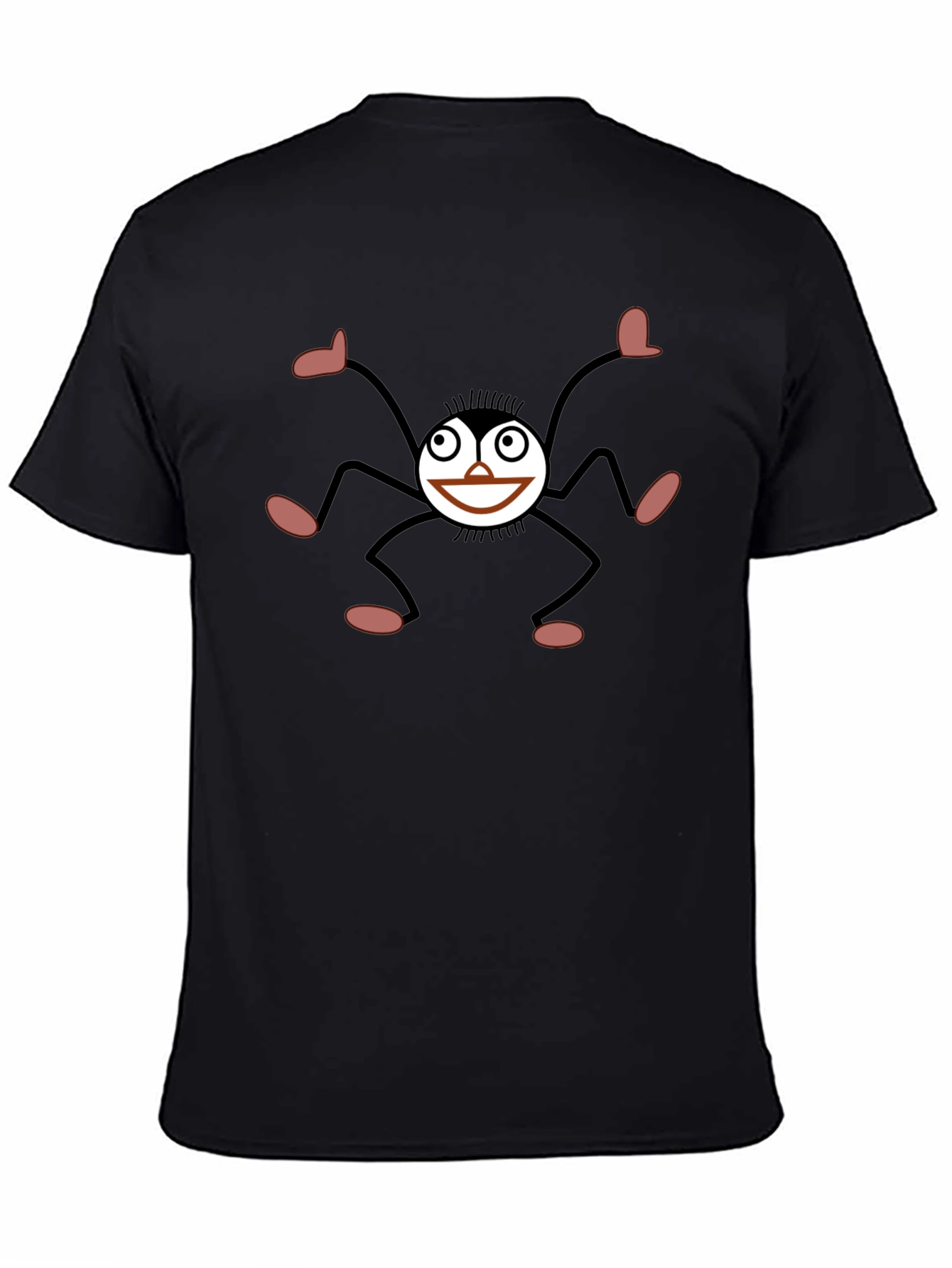 Smiling Spider Graphic Black T-Shirt