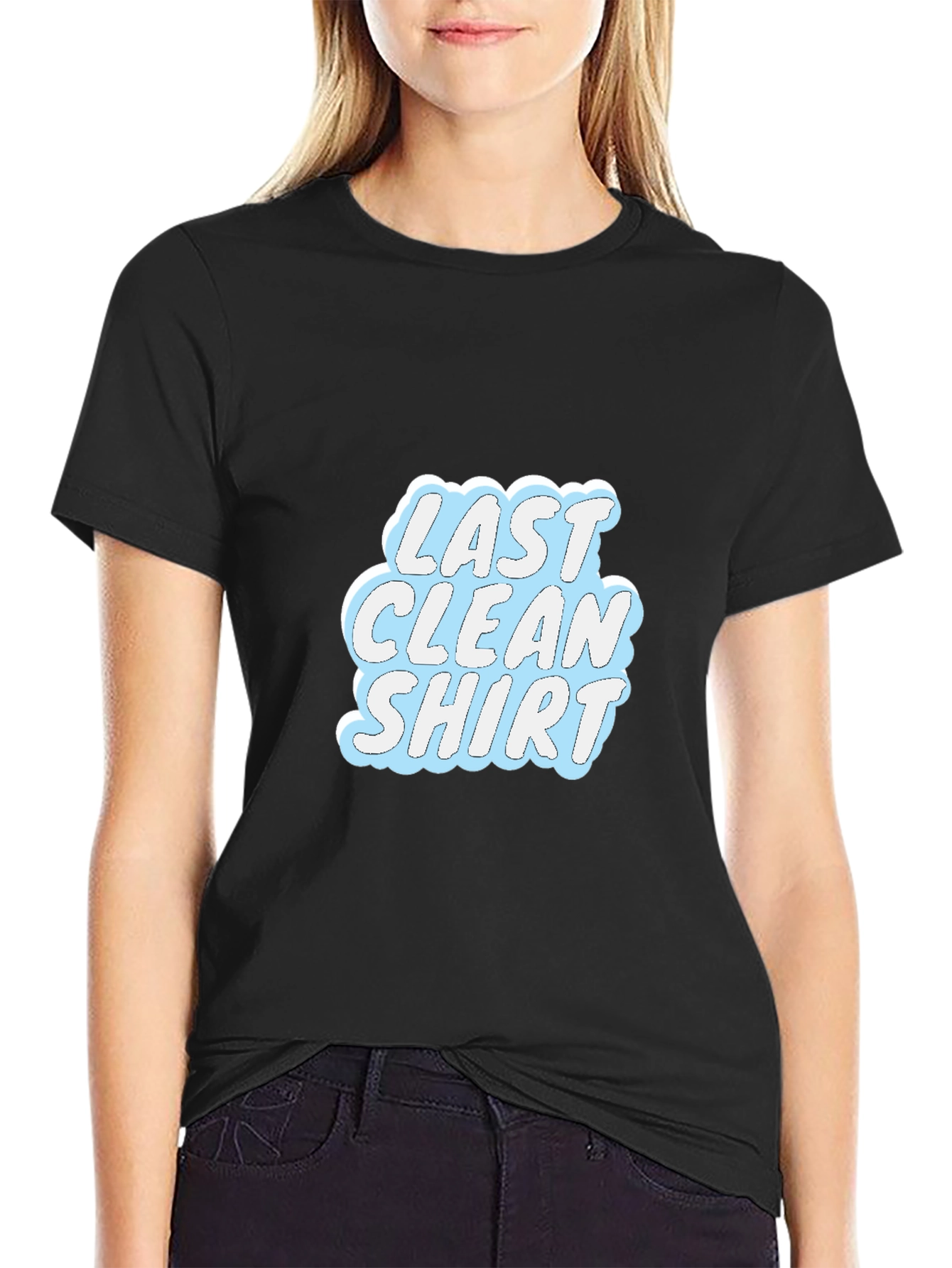 Last Clean Shirt Graphic Tee - Casual Black T-Shirt