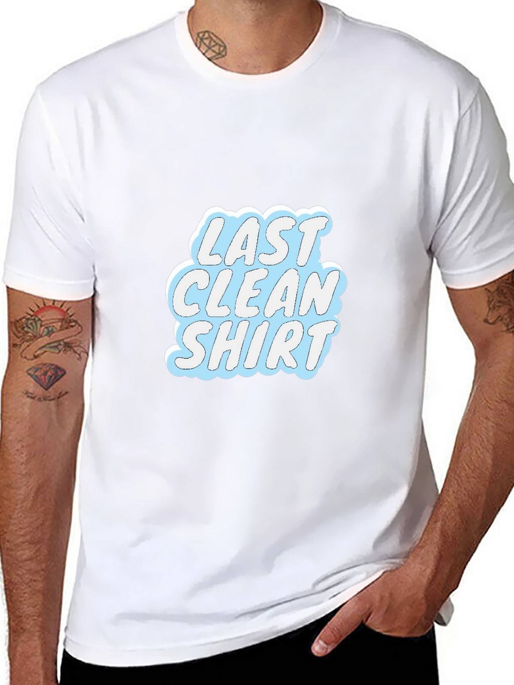 Last Clean Shirt Graphic Tee - Casual Black T-Shirt