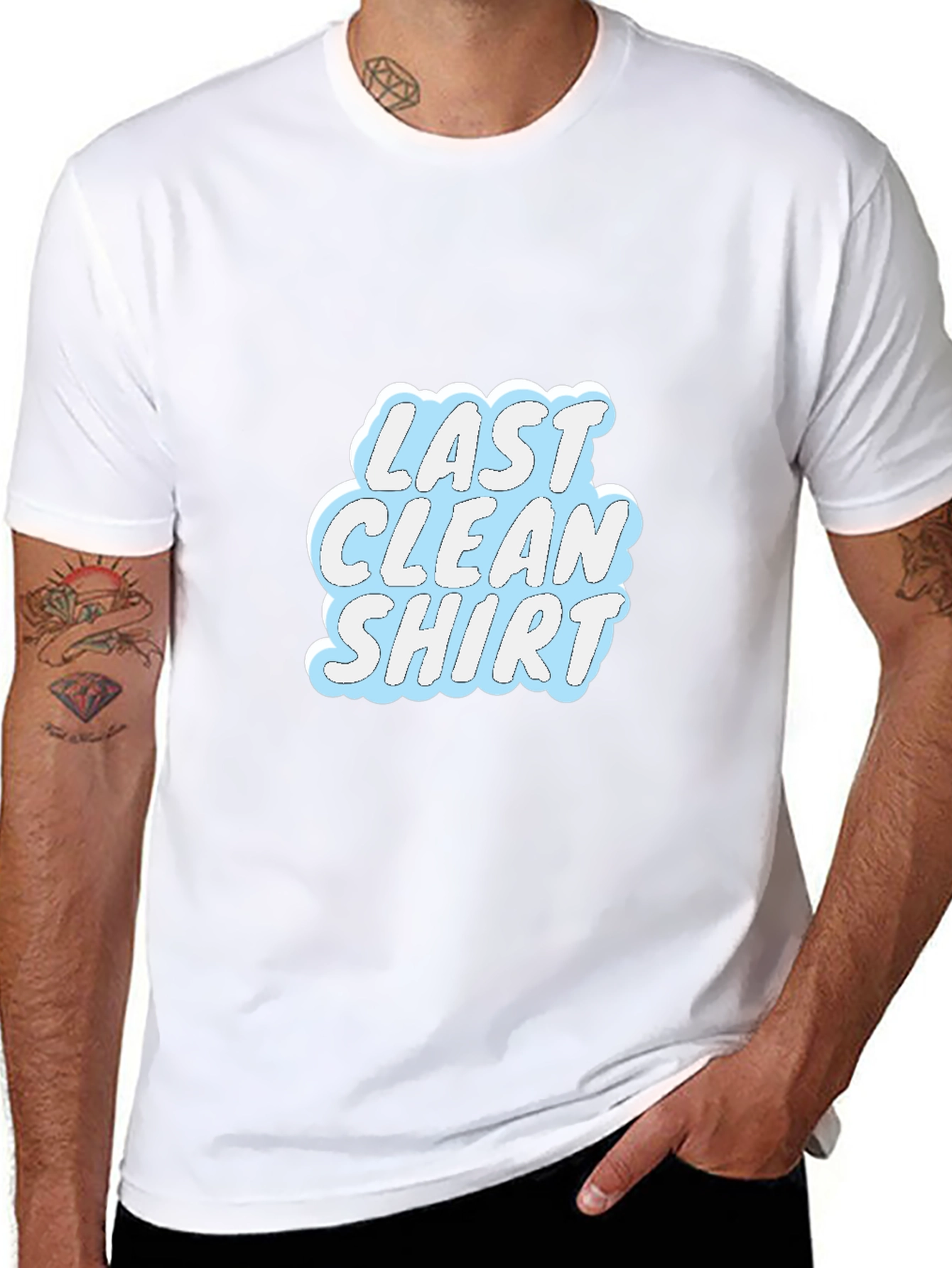 Last Clean Shirt Graphic Tee - Casual Black T-Shirt