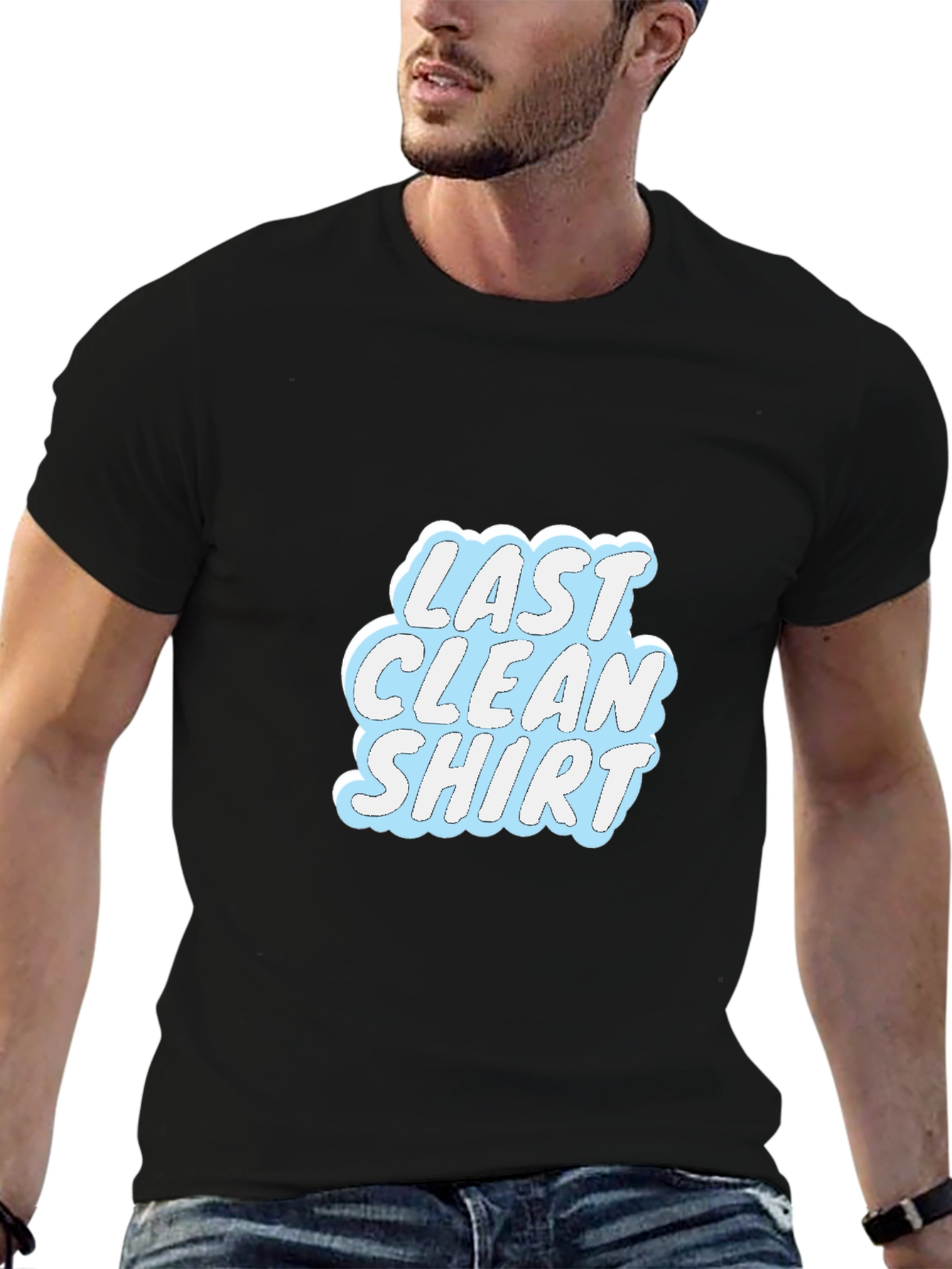 Last Clean Shirt Graphic Tee - Casual Black T-Shirt