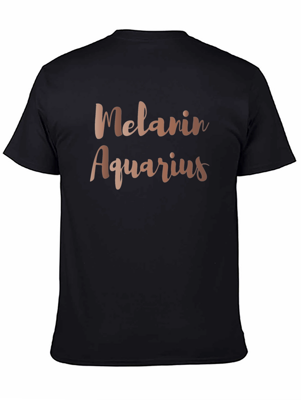 Melanin Aquarius Zodiac Black T-Shirt
