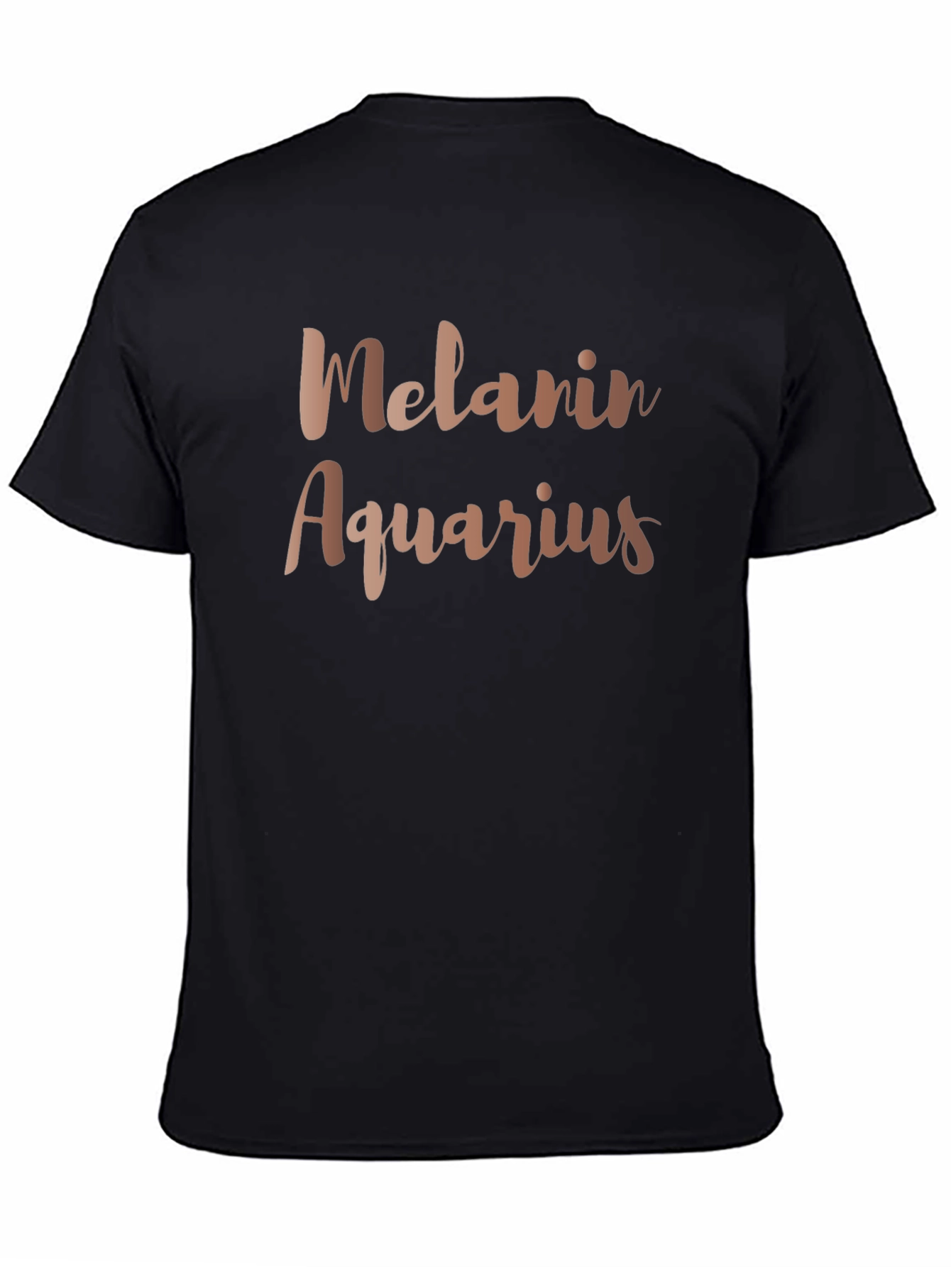 Melanin Aquarius Zodiac Black T-Shirt