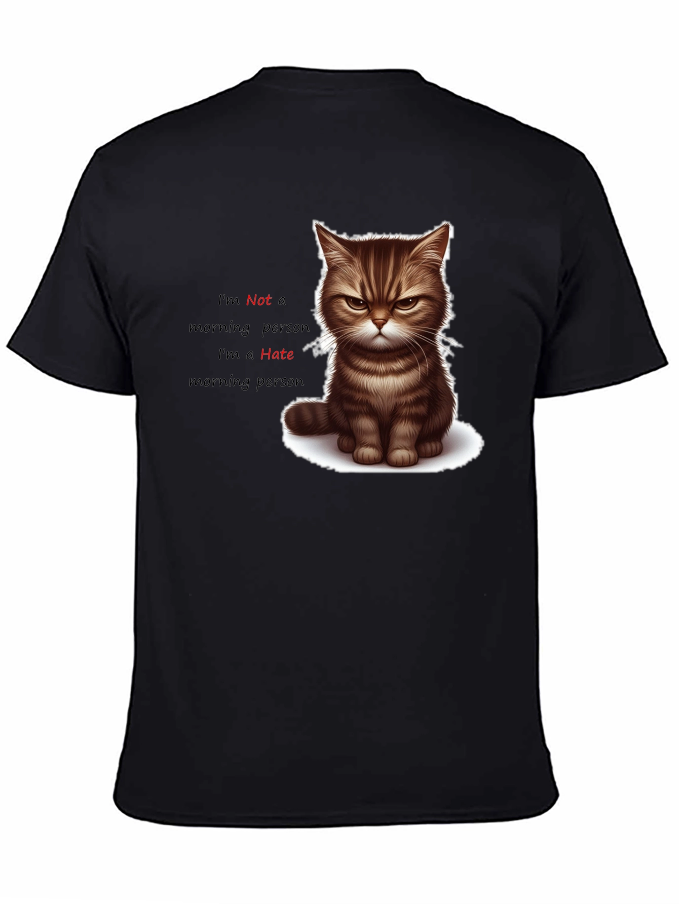 Grumpy Cat T-Shirt - Not a Morning Person Funny Tee