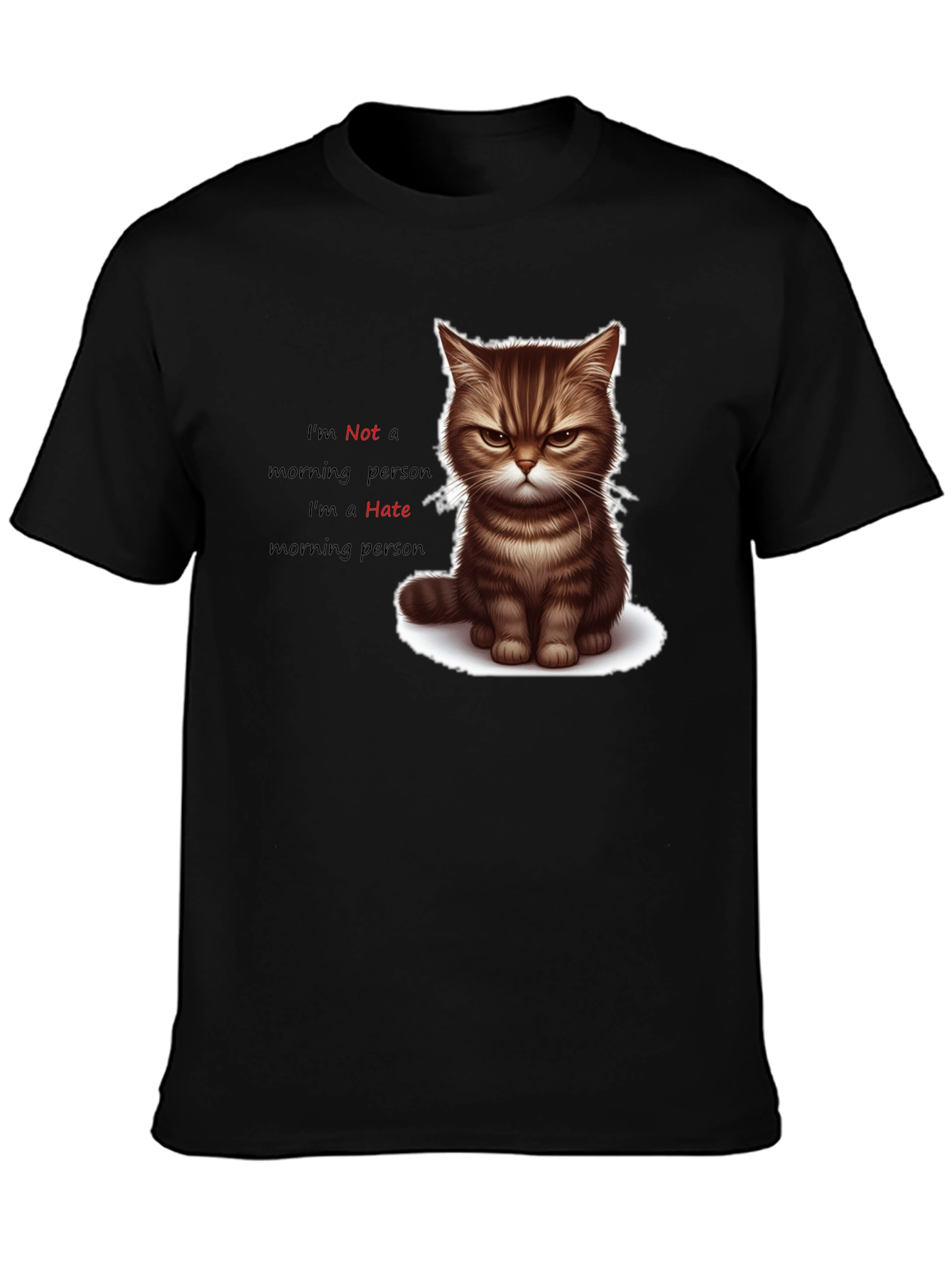 Grumpy Cat T-Shirt - Not a Morning Person Funny Tee