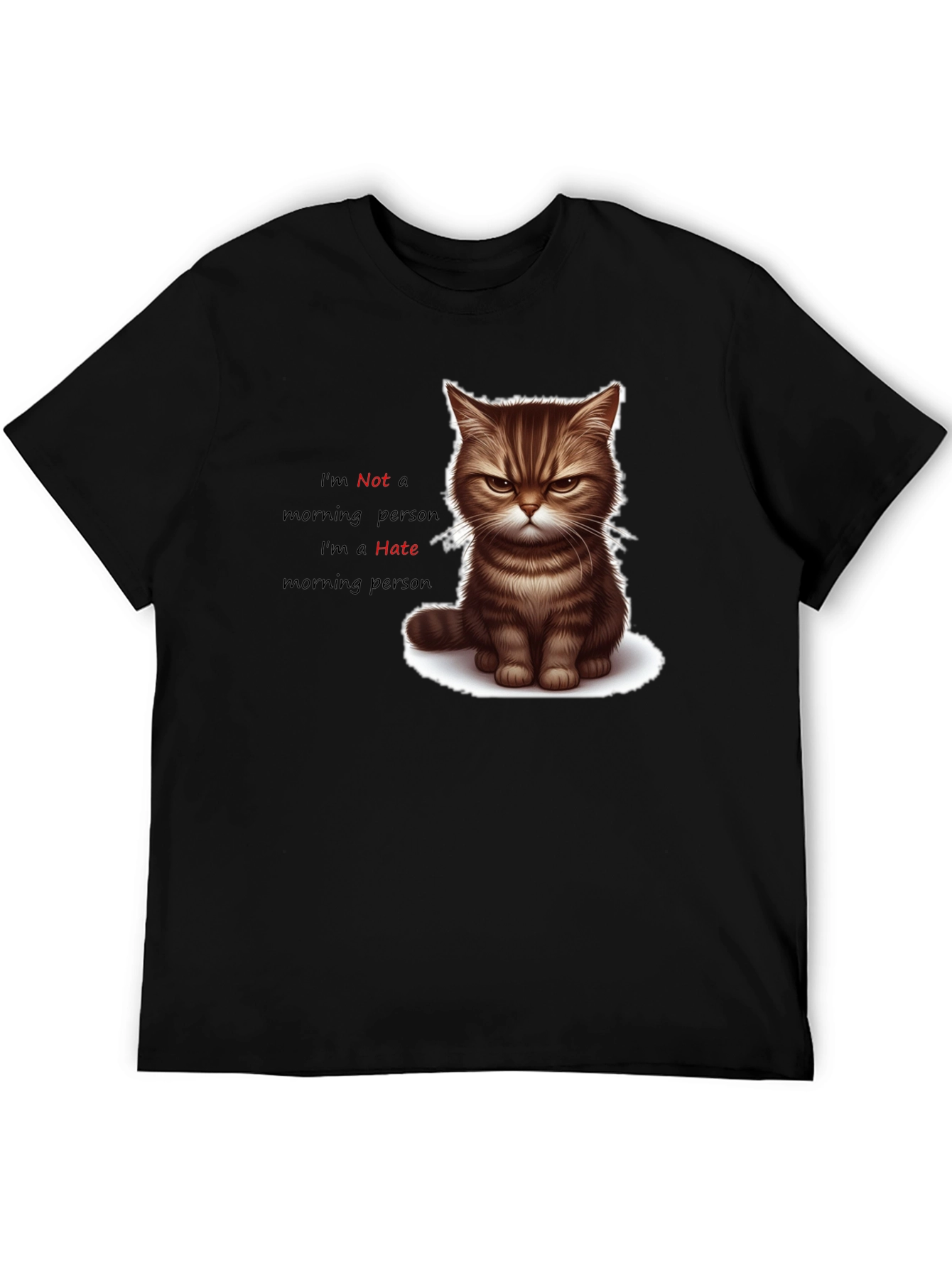 Grumpy Cat T-Shirt - Not a Morning Person Funny Tee