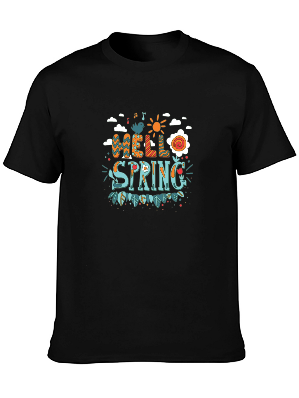 Hello Spring Graphic Print T-Shirt