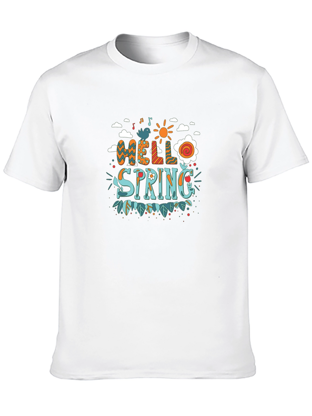 Hello Spring Graphic Print T-Shirt