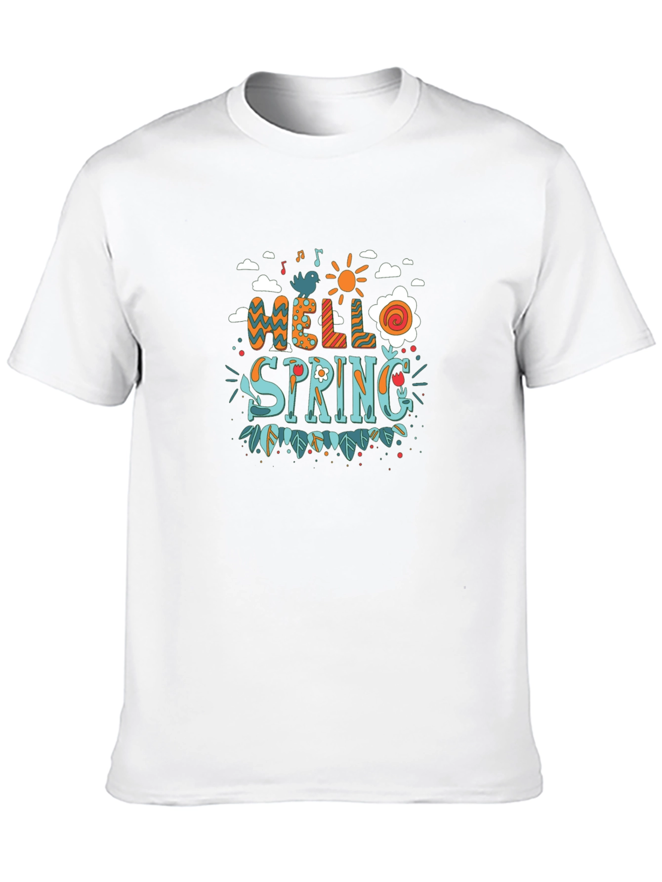 Hello Spring Graphic Print T-Shirt
