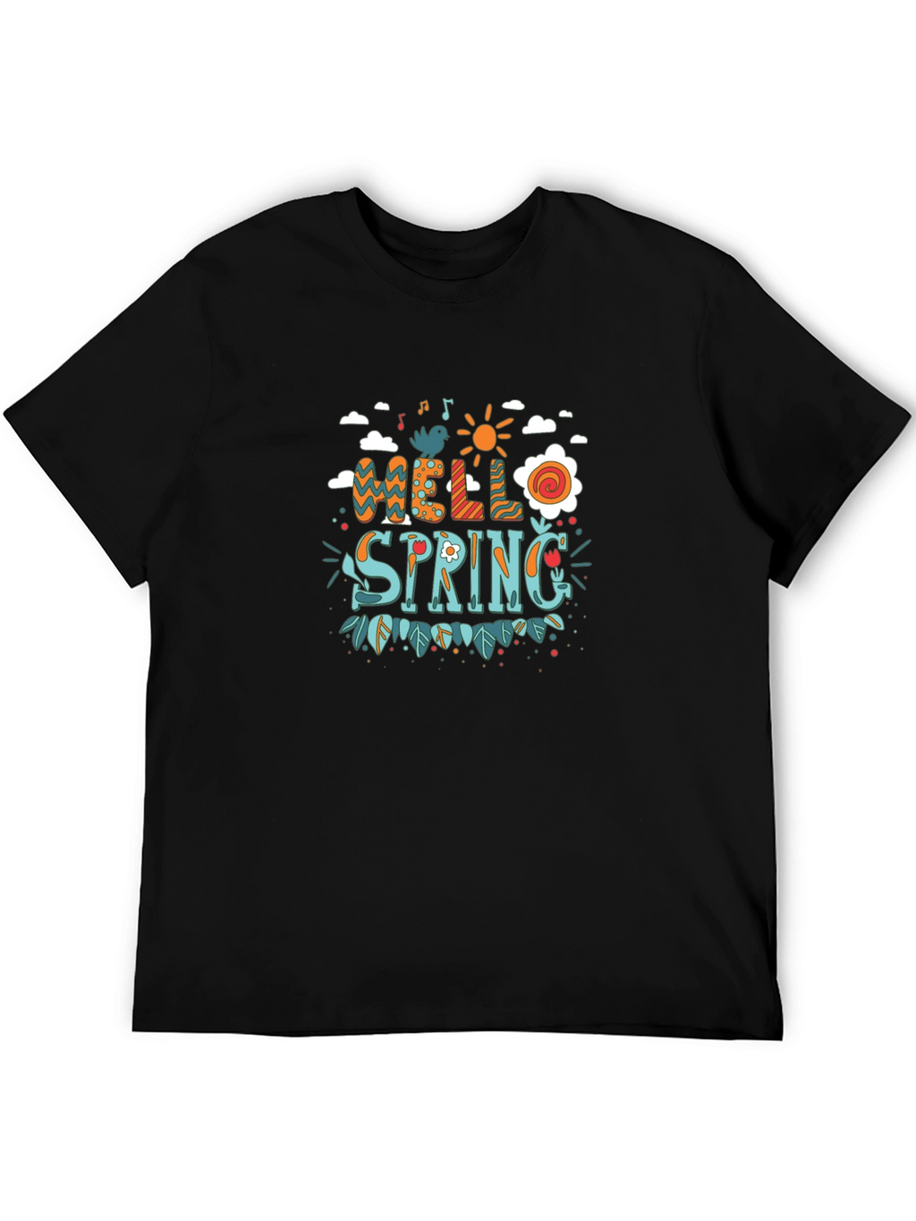 Hello Spring Graphic Print T-Shirt