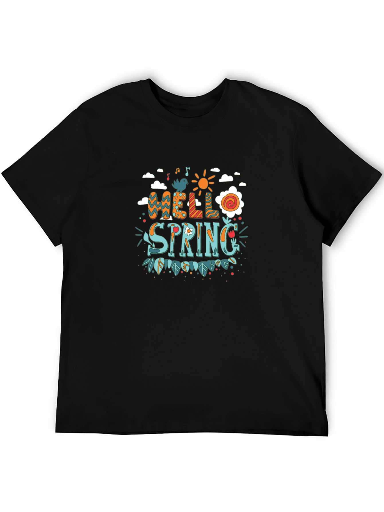 Hello Spring Graphic Print T-Shirt