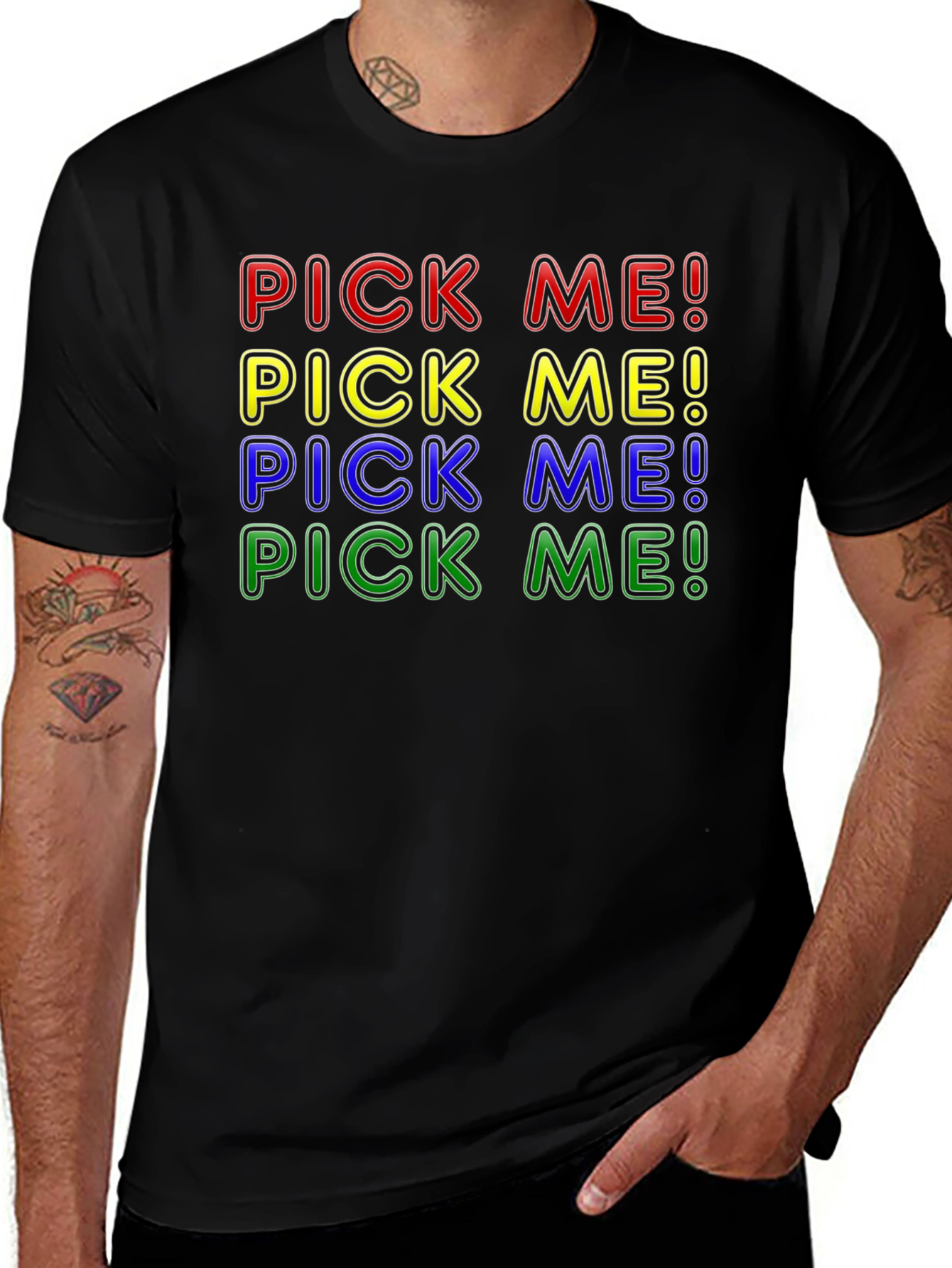 Pick Me! Graphic T-Shirt - Bold Colorful Design