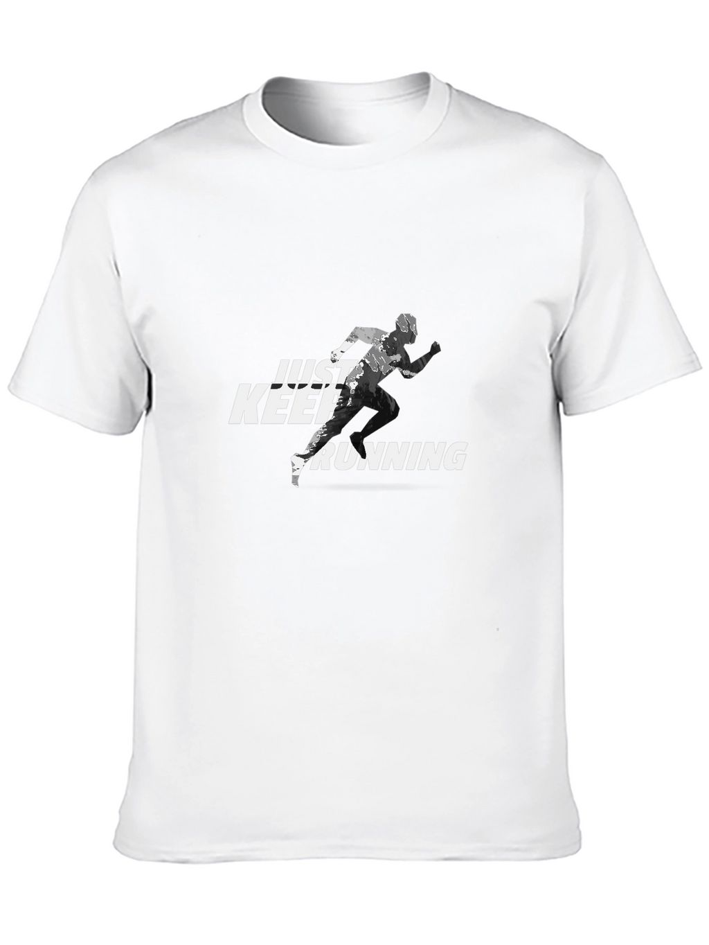 Just Keep Running Graphic Tee - Black