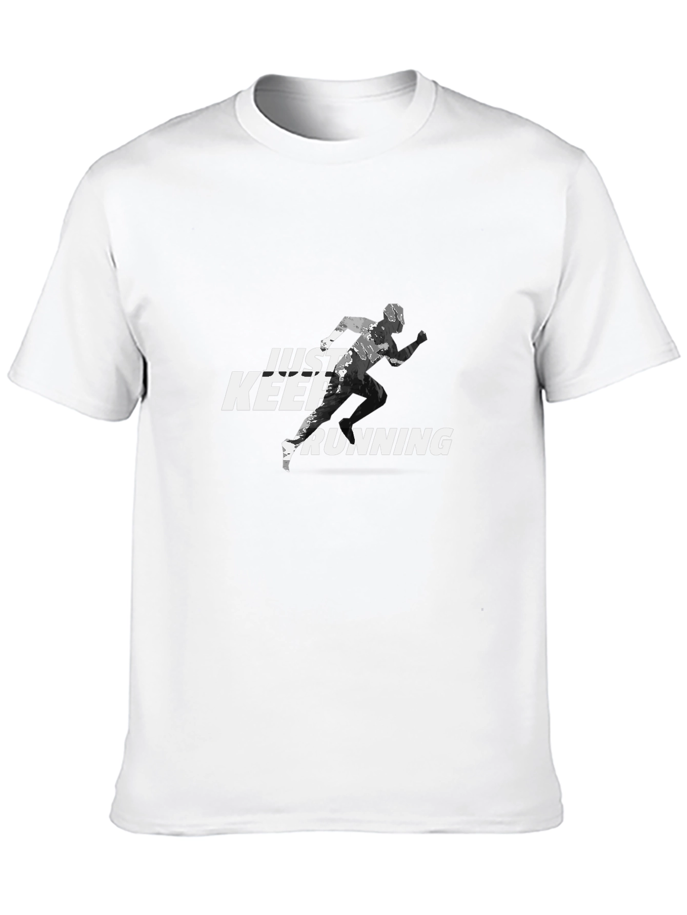 Just Keep Running Graphic Tee - Black