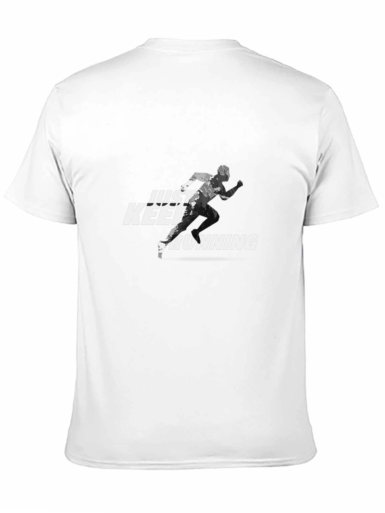Just Keep Running Graphic Tee - Black