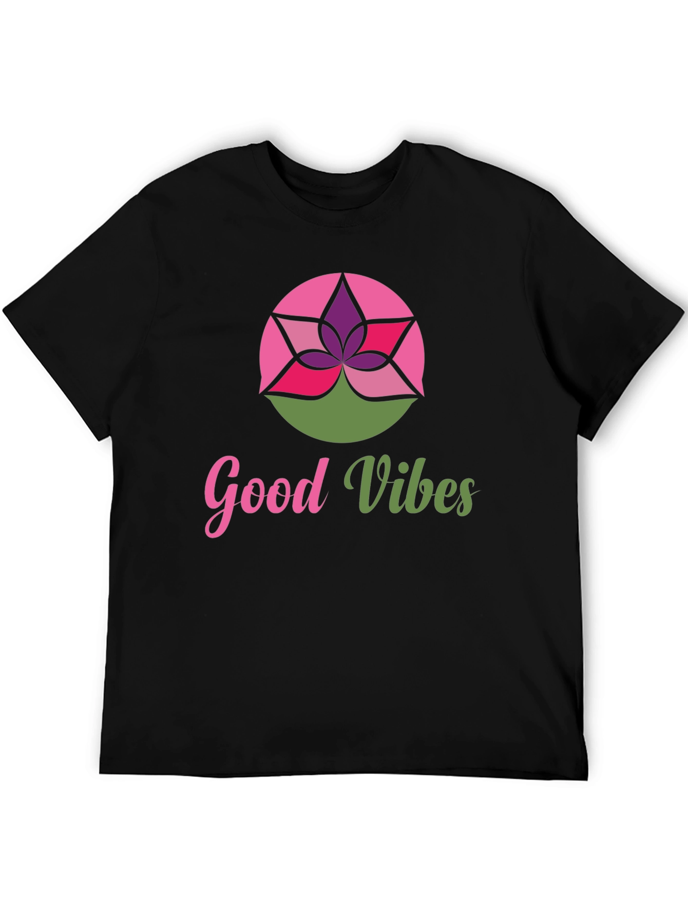 Good Vibes Lotus Graphic Tee - Stylish Comfort