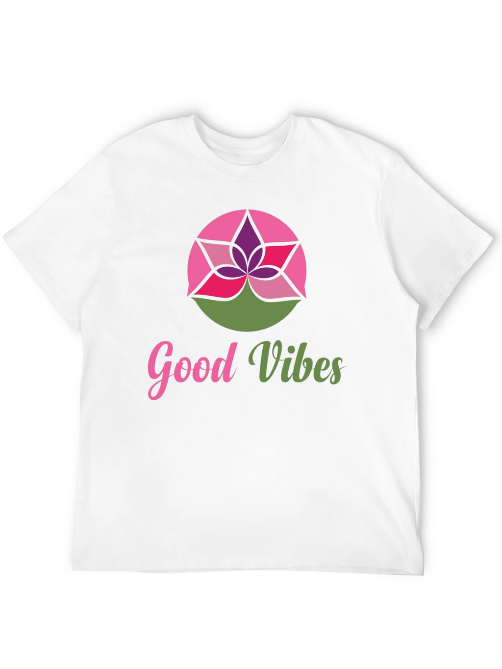 Good Vibes Lotus Graphic Tee - Stylish Comfort